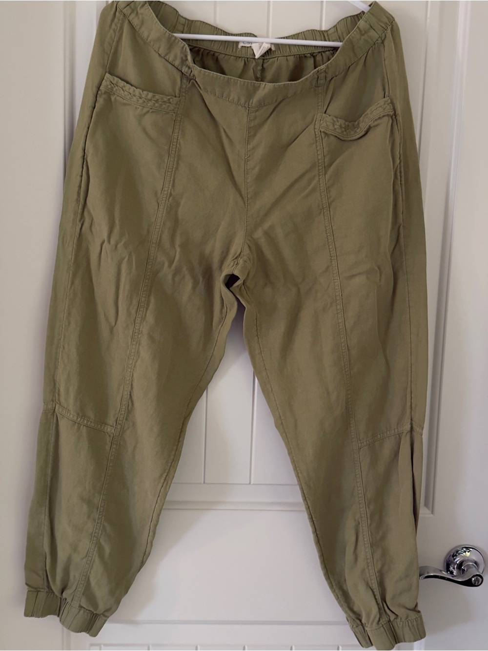 CC California Women's Olive Green Casual Jogger Pants